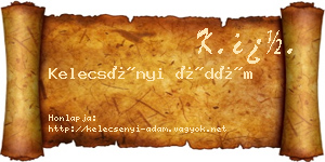 Kelecsényi Ádám névjegykártya