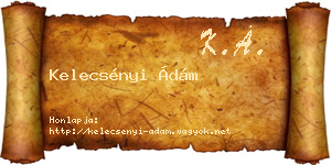 Kelecsényi Ádám névjegykártya